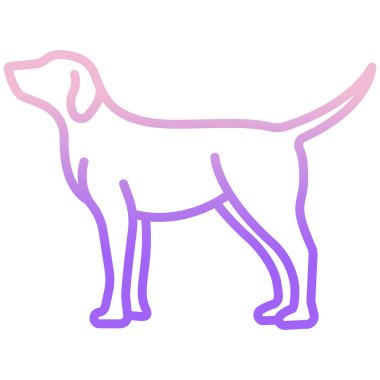 köpek ağı simgesi, vektör illüstrasyonu 