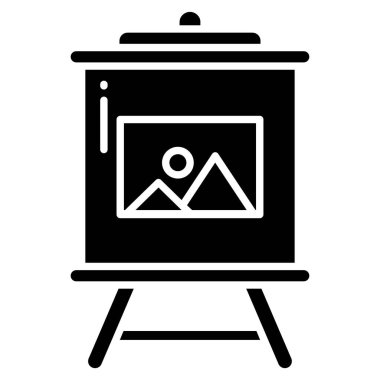 Şövale. Web simgesi basit illüstrasyon