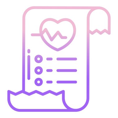 tıbbi fatura beyaz arkaplanda basit vektör simgesi