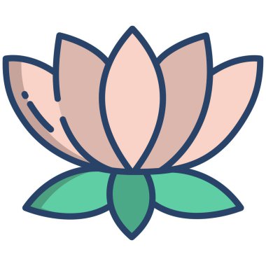 Lotus Web simgesi, vektör illüstrasyonu