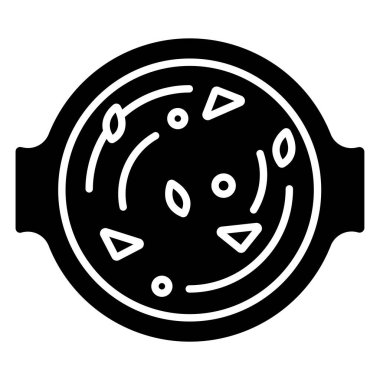 Basit vektör simgesi, Abondigas Çorbası illüstrasyonu