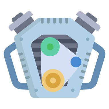 robot. Web simgesi basit illüstrasyon