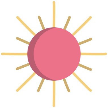 Güneş basit simgesi, vektör çizim