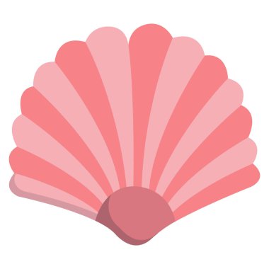 Beyaz arkaplanda basit deniz kabuğu simgesi