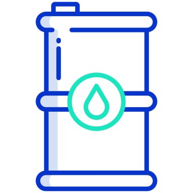 Gaz tankı ikon vektörü. İnce çizgi işareti. İzole edilmiş kontür sembolü gösterimi