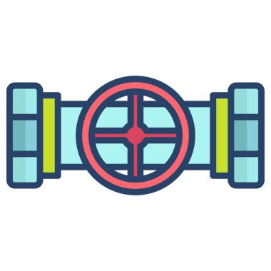 Valf ağ simgesi basit vektör illüstrasyonu