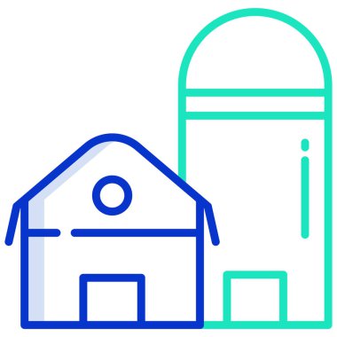 Ahır. Web simgesi basit illüstrasyon