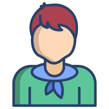 Adamım. Web simgesi basit illüstrasyon