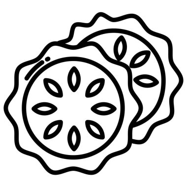 Bir dilim limon meyve ikonu. Beyaz arkaplanda izole edilmiş web tasarımı için dilimlenmiş turunçgil meyve vektör çizelgesi