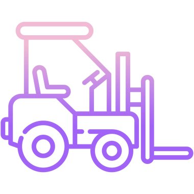forklift. Web simgesi basit illüstrasyon