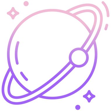 Gezegen. Web simgesi basit illüstrasyon