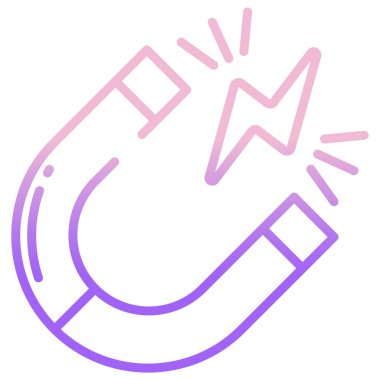 Mıknatıs ve manyetizmanın basit vektör simgesi