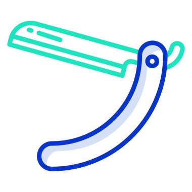 Basit vektör simgesi, tıraş aracının illüstrasyonu