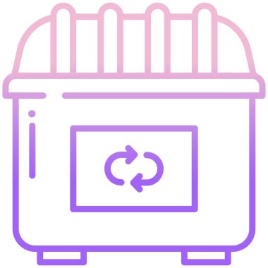 Geri dönüşüm simgesi vektör resimlemesi 