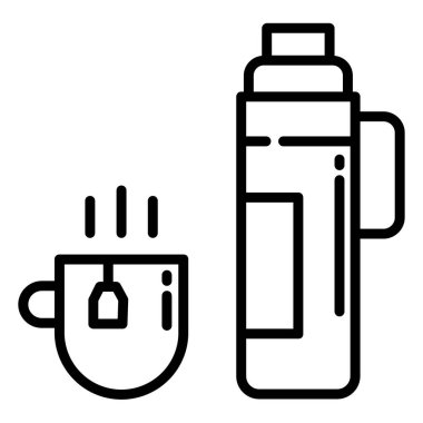 Web için basit bir içecek vektör simgesi çizimi