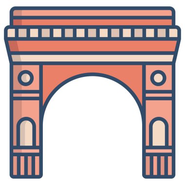 Modern yapı simgesinin vektör illüstrasyonu