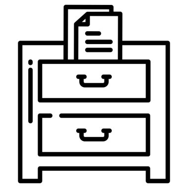  dosya _ çekmece. Web simgesi basit illüstrasyon