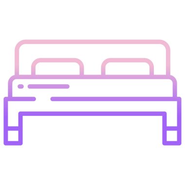 Basit vektör simgesi, yatak illüstrasyonu