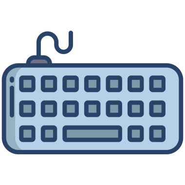Klavye web simgesi, vektör çizim