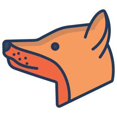 Tilki. Web simgesi basit illüstrasyon