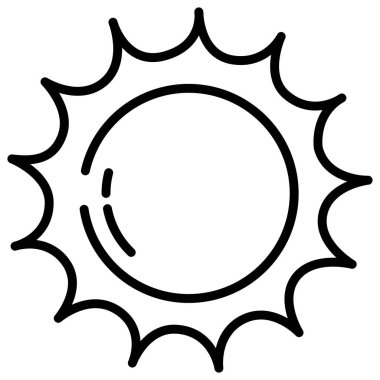 Güneş basit simgesi, vektör çizim