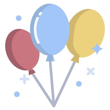 Basit vektör simgesi, balonların çizimi