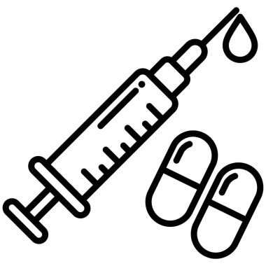 tıbbi ve sağlık çizgisi vektör simgesi.