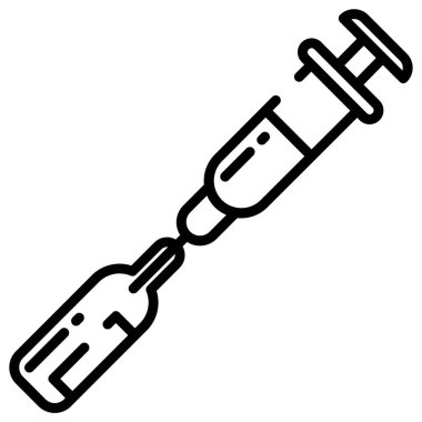 Şırınga. Web simgesi basit illüstrasyon