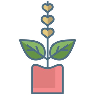 Tulsi web simgesi basit vektör illüstrasyonu