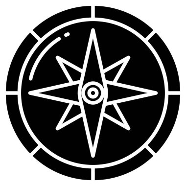 Pusula. Web simgesi basit illüstrasyon 