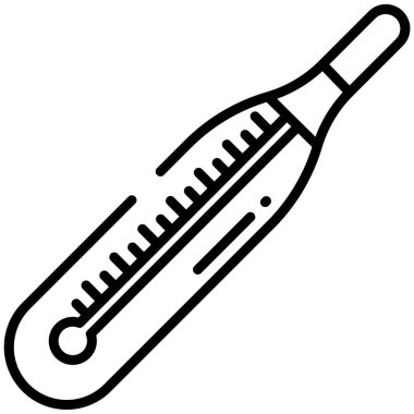 termometre basit simgesi, vektör çizim