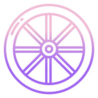 Tekerlek. Web simgesi basit tasarım