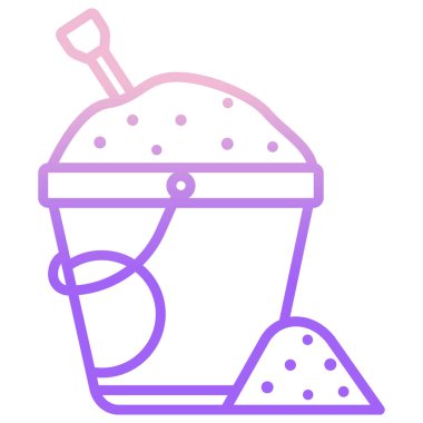 Kum kovası. Basit tasarım simgesi