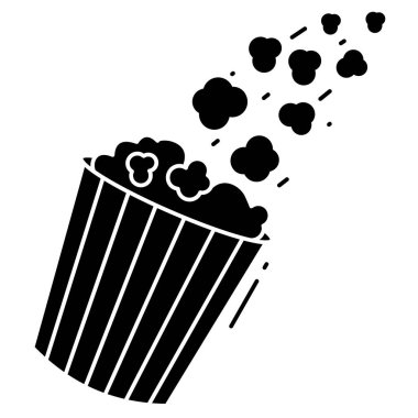 Patlamış mısır ikonu. Ağ için bira vektör simgelerinin basit illüstrasyonu