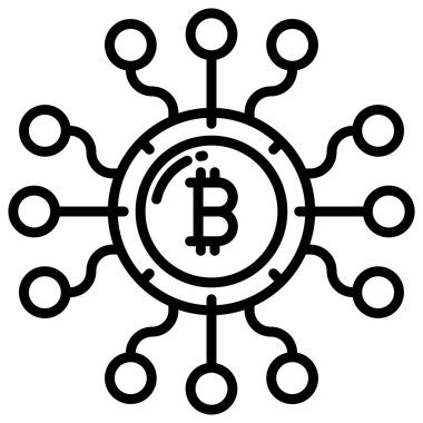 Bitcoin web simgesi basit illüstrasyon