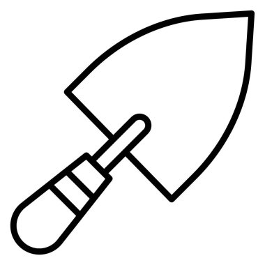 Trowel web simgesi basit vektör illüstrasyonu