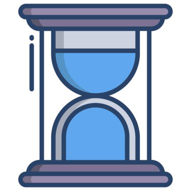 Kum saati. Web simgesi basit illüstrasyon