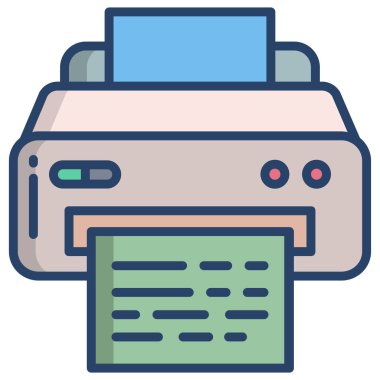 Yazıcı. Web simgesi basit illüstrasyon