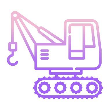 Web simgesi, vektör çizim vinç 