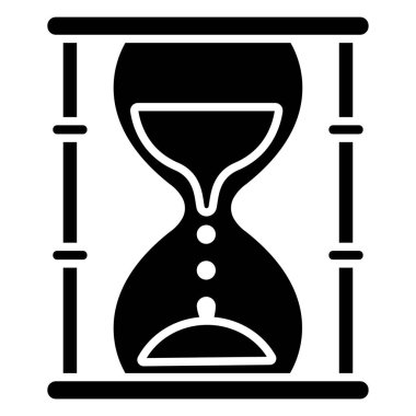 Kum saati. Web simgesi basit illüstrasyon