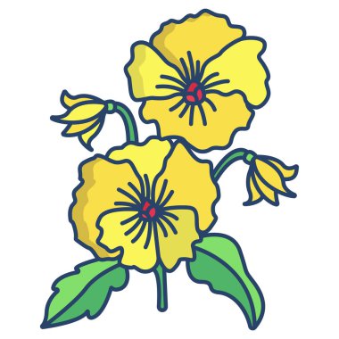 Zambak çiçeği, vektör illüstrasyonu