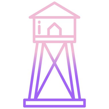 Benzersiz kule vektör çizgisi simgesi