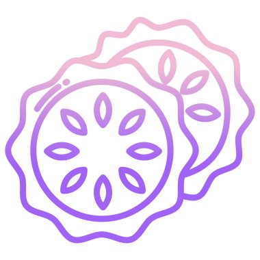 Mor ve pembe bir çiçeğin vektör çizimi