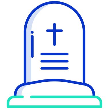 Mezar taşı. Web simgesi basit illüstrasyon