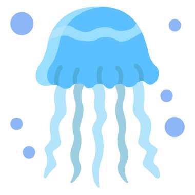 Denizanası simge vektör çizim