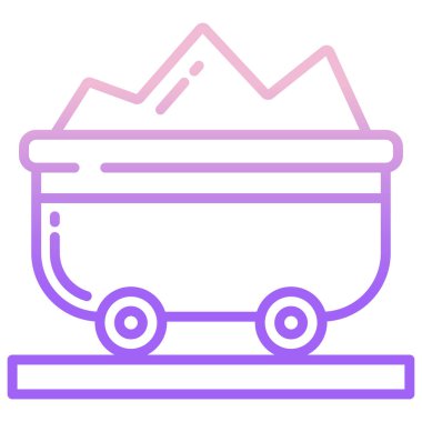 El arabası. Web simgesi basit illüstrasyon