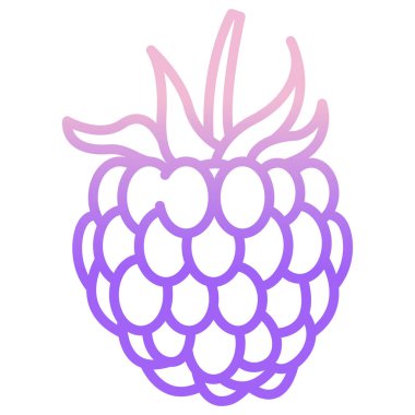 Ahududu simgesi. Vektör çizim 