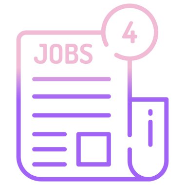 Basit vektör simgesi, işlerin illüstrasyonu