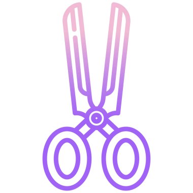 Makas web simgesi, vektör çizim 