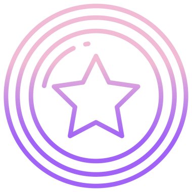 Beyaz arkaplanda basit vektör yıldız ödül simgesi